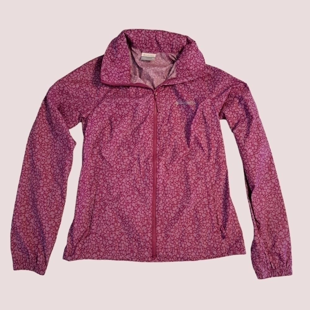 Columbia Lightweight Purple Lavender Windbreaker Hoodie SIZE XS New Full Zip